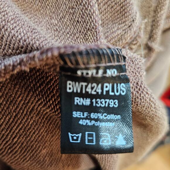 POL Camel Brown Button Front Fall Western Knit Shacket Jacket Plus 2XL Casual - Picture 8 of 8